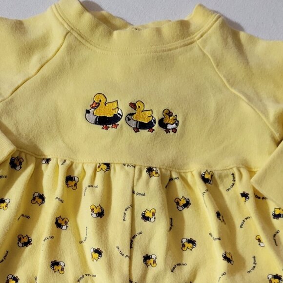 Gymboree Vintage On The Pond VGUC 0-3 Month Romper Duck. - Picture 3 of 3